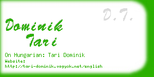 dominik tari business card
